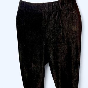 Black velour pants highrise with flare M